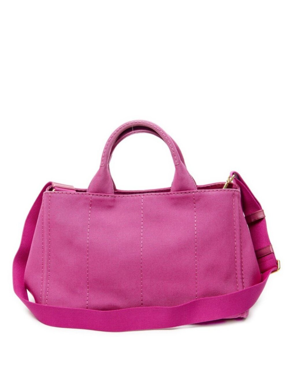 Prada Canapa Tote Fuchsia Pink Canvas - Picture 5 of 10